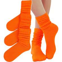 Calcetines por Encima de la Rodilla de Mujer - Naranja - Ver 2