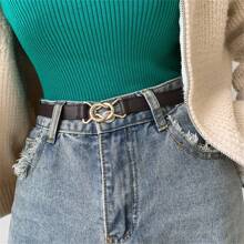 1條女士時尚可調節束腰帶,針對日常和通勤穿搭設計,適用於連衣裙、外套、襯衫等,無孔設計 - 黑色 - 查看 8