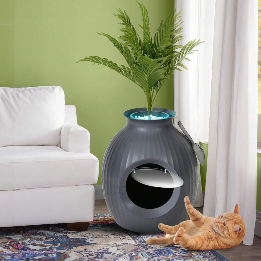 Smart Plant Litter Box With Odor Control & Sterilization System, Hidden