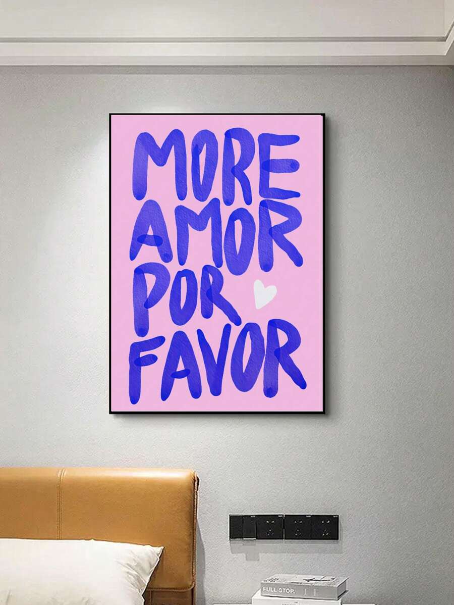 1 Miếng Không thấm nước tranh sơn dầu Áp phích Không có Khung Nổi bật Viết chữ , Thích hợp Đối với Phòng khách Và Phòng ngủ Đồ trang trí - Nhiều màu - Xem 1