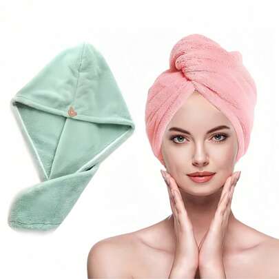 4pcs Women Microfiber Hair Drying Towel Caps: Fast Drying Super Absorbent Coral Fleece Bath Towel Hair Wrap Turban Home Bathroom Decor Back To School Hair Bonnet Shower Towels For Beaty Salon, Hotel Sports, Home Essentials, Towel, Skin Care