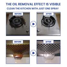 JUE FISH 1 件 30ml 厨房泡沫清洁剂深度清洁去除油污多用途重油脂清洁工具适用于抽油烟机炉灶厨房用具、厨房、浴室、家庭、家居供应商 - 寶藍色 - 查看 8