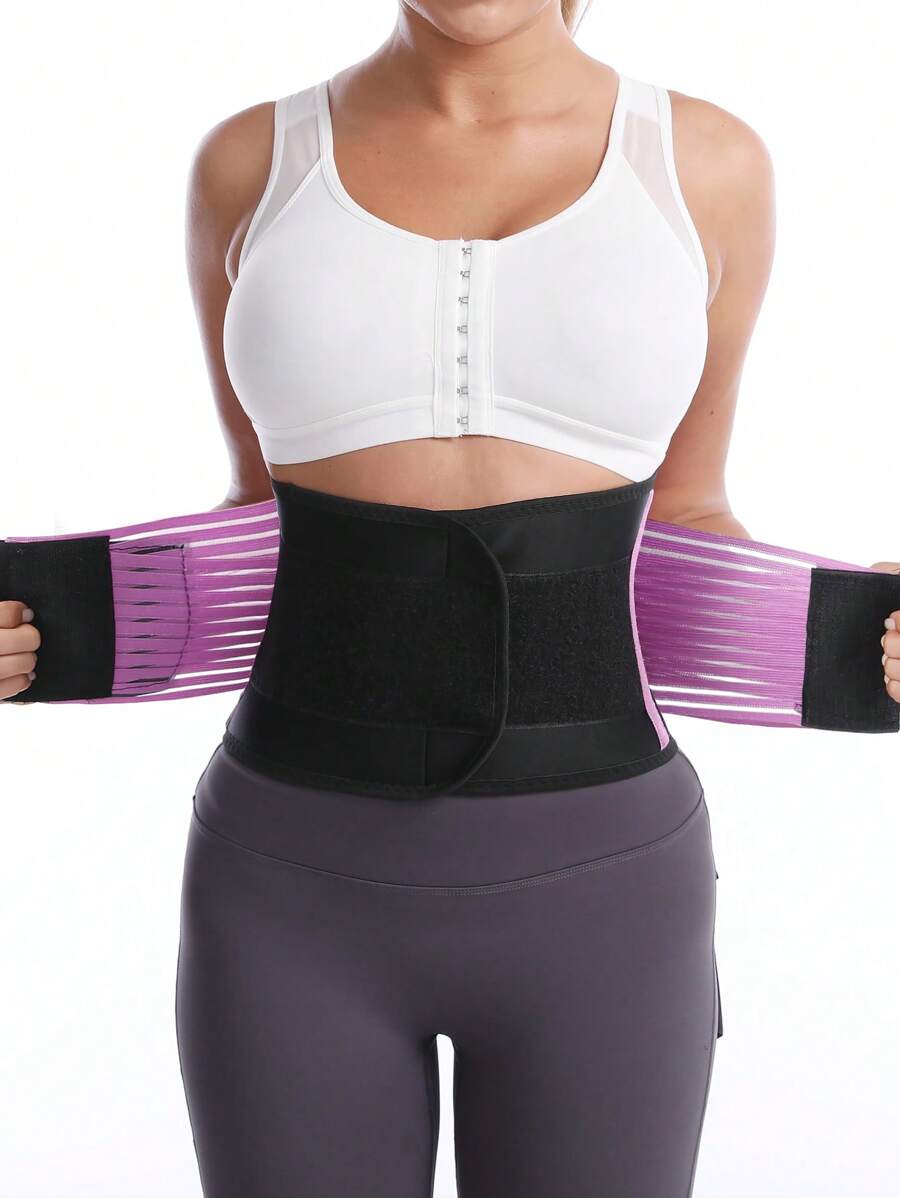 Sports Outdoor 1pc Two Tone Synthetic Rubber Sports Waist Belt Shapewear Waist Trainer Corset - Mauve Purple - View 1
