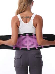 Sports Outdoor 1pc Two Tone Synthetic Rubber Sports Waist Belt Shapewear Waist Trainer Corset - Mauve Purple - View 6
