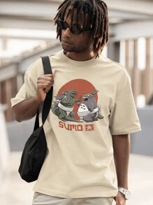 Men T-Shirts - 卡其色 - 查看 3