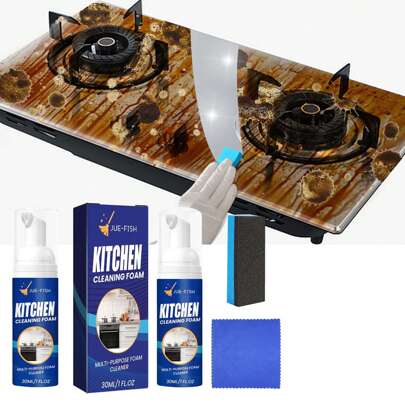 JUE FISH 1 件 30ml 厨房泡沫清洁剂深度清洁去除油污多用途重油脂清洁工具适用于抽油烟机炉灶厨房用具、厨房、浴室、家庭、家居供应商
