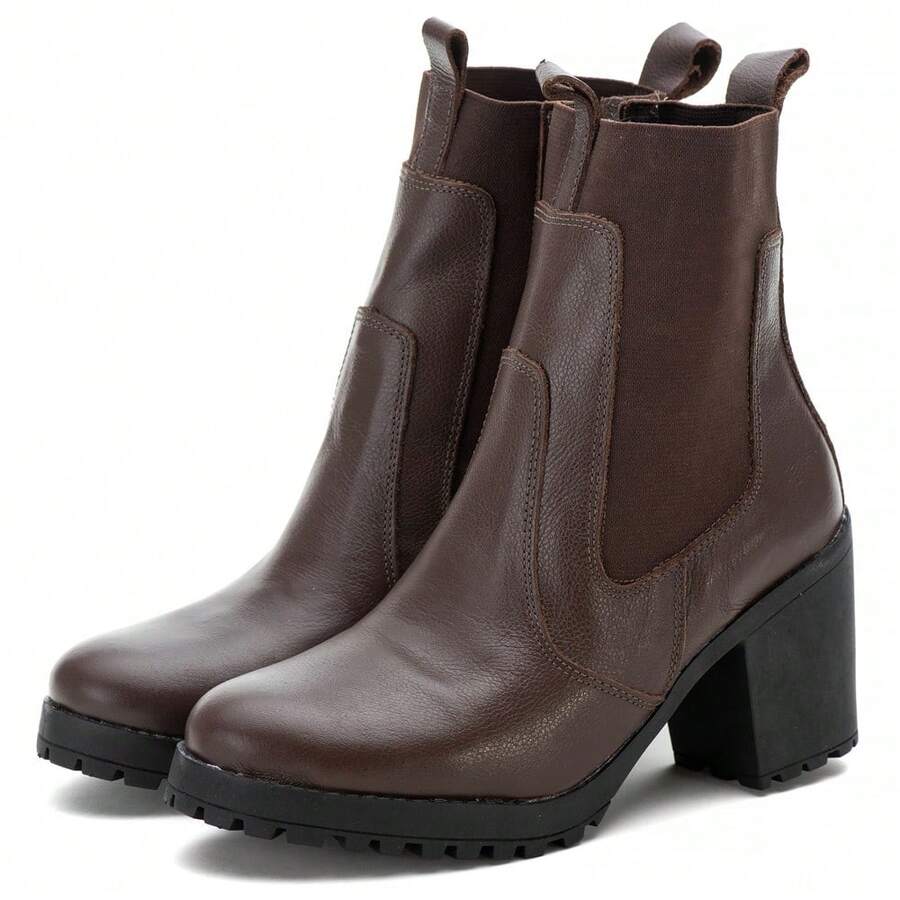 Women Ankle Boots & Booties - 摩卡棕 - 查看 1