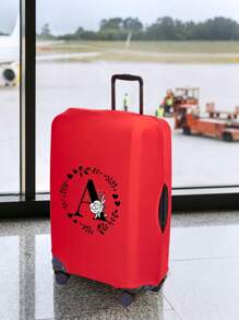 Luggage Cover Stretch Suitcase Protector Baggage Dust Cover Suitable For 18-32 Inch Suitcase Case 26 Initial Letter A To Z Luggage Protector Cases Men Women Outdoor Holiday Travel Essentials Accessories