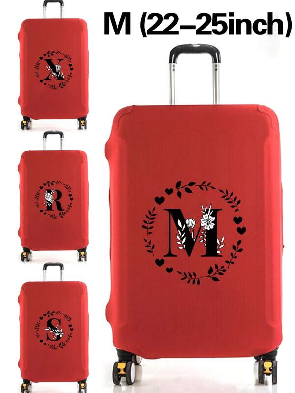 Luggage Cover Stretch Suitcase Protector Baggage Dust Cover Suitable For 18-32 Inch Suitcase Case 26 Initial Letter A To Z Luggage Protector Cases Men Women Outdoor Holiday Travel Essentials Accessories