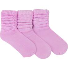 ToBeInStyle Pack Of 3 Of Colorful Unisex Fashion Slouch Socks - Pink - View 4