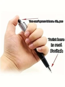 Creative Tool Electric Shock Pen, People Can Use It As A Ballpoint Pen To Relieve Pressure And Play Tricks On Classmates In The Classroom. - Black - View 5