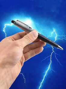 Creative Tool Electric Shock Pen, People Can Use It As A Ballpoint Pen To Relieve Pressure And Play Tricks On Classmates In The Classroom. - Black - View 2