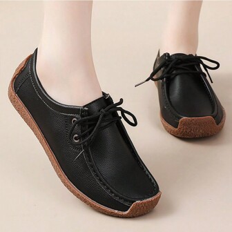 Women's Black Leather Sandals, Flat, Breathable, Suitable For Beach Or Sports