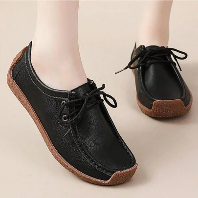 Women's Black Leather Sandals, Flat, Breathable, Suitable For Beach Or Sports