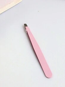 1 Piece Eyelash Forceps,Stainless Steel, With Slanted Eyebrow Trimming Clip, Beauty Tool Matte Eyelash Forceps False Eyelash Toolol - Dusty Pink - View 6