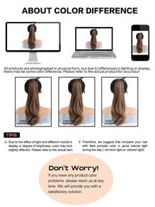 Synthetic Long Wavy Curly Ponytail For Women Ribbon Drawstring Tied To Hair Tail Hair Extension Natural Fake Hairpiece