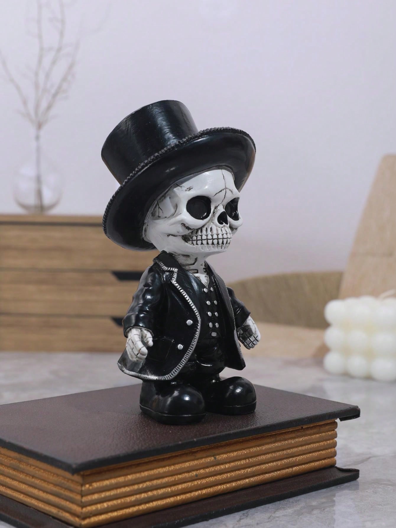 Cool Skeleton Figurines, Portable Ornaments Collectible Decorative For Halloween Party Desk Home