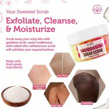 Goddess Body Sugar Scrub - Tẩy tế bào chết chăm sóc da - Tẩy tế bào chết dưỡng ẩm cho cơ thể, Cellulite, Da chết, Vùng kín Tẩy tế bào chết làm trắng da - Hồng - Xem 5