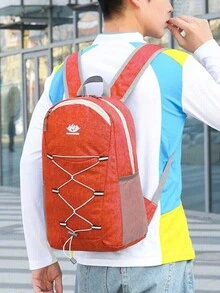 Camping Backpack Waterproof Fishing Bag Foldable School Backpack For Office Travel Travel Bag Traveling Bag Travel Kit Travel Stuff Travel Organizer Travel Essentials Travel Accessories - Orange - View 1