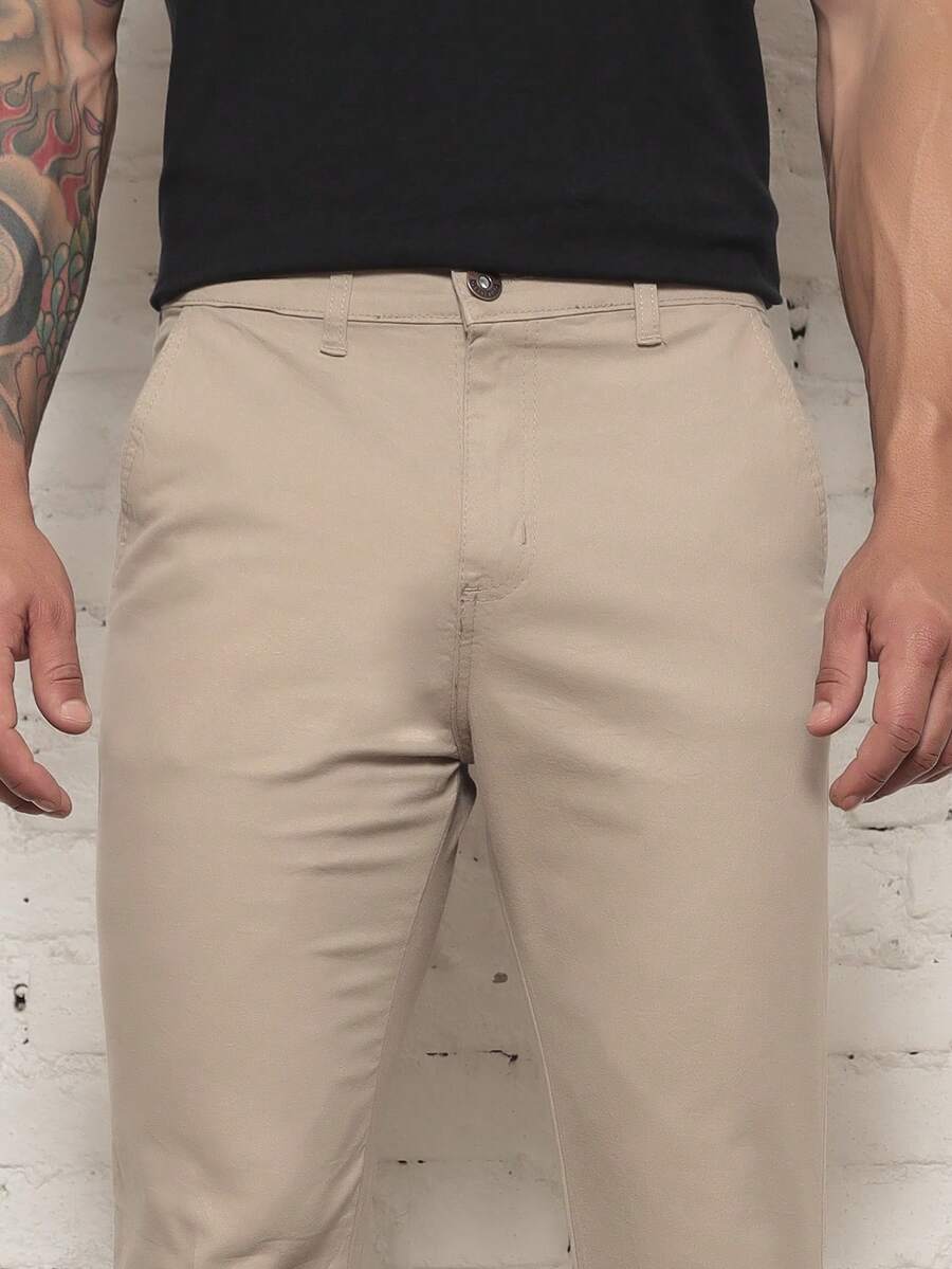 Men Pants - 棕色 - 查看 1