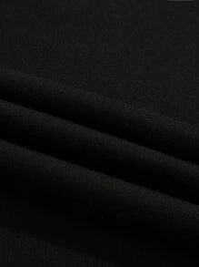 2 Stück/Set Tween Jungen Lässig Workout einfarbiger Fleece Buchstabe J Muster Hoodie Sweatshirt und einfarbige Jogginghose Set, hohe Kosten-Leistungs-Effizienz, geeignet für Pendeln, Schule, täglichen Lässig-Stil, Campus-Ausflüge - Schwarz - Übersicht 6