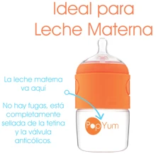 POPYUM Biberón Anticólico para Bebé para Mezclar Fórmula 5oz/150ml - Naranja - Ver 6