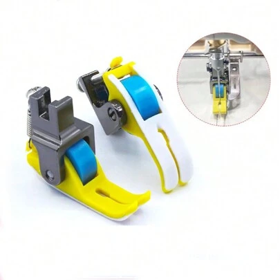 1 st. Singel Nål Roller Fot För Både Tunn Och Tjock Tyger Med Utbytbar Smal Roller