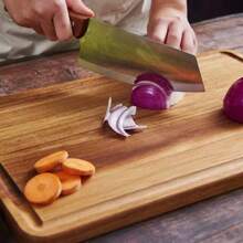 1片相思木砧板,抗菌防霉,適用於廚房切菜、水果、牛排、吐司等食材,適合各種假期和節日使用。 - 黃色 - 查看 4