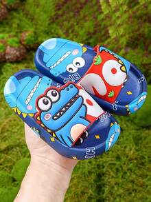 Bonitas sandalias suaves super cómodas de cocodrilo tierno dibujos animados - Azul - Ver 2