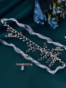 Silver Rhinestone Hairband, Women's Simple Headpiece, Bridal & Bridesmaid Hair Accessory - Silver - View 6