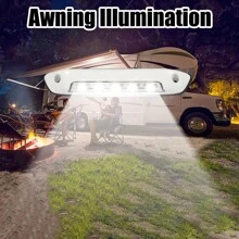 1PC LED Copertine Lumină pentru veranda Aplice interioare de perete pentru rulotă Bar luminoasă rezistentă la apă RV Van Remorcă Lampă exterioară Accesorii pentru rulotă 12V/24V