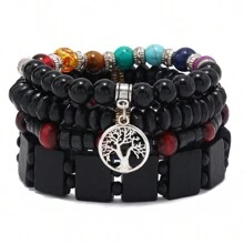 Retro Multi -Layer Wooden Bracelet
