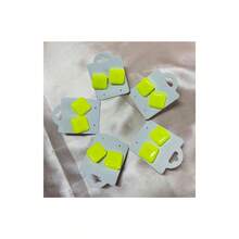 Stud Earrings - màu vàng-xanh - Xem 1