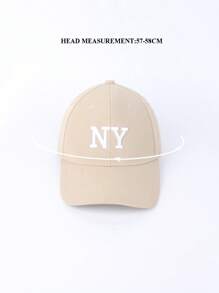 1pc Women's Fashion NY Embroidered Baseball Cap For All Seasons, Festive Baseball Cap, Couple's Daily Travel Outdoor Leisure Sports Cap.