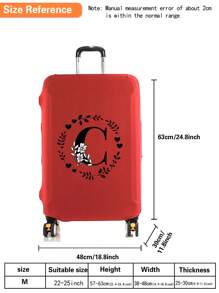 Luggage Cover Stretch Suitcase Protector Baggage Dust Cover Suitable For 18-32 Inch Suitcase Case 26 Initial Letter A To Z Luggage Protector Cases Men Women Outdoor Holiday Travel Essentials Accessories