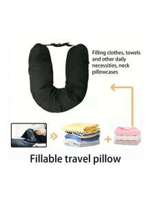你可以把衣服塞到枕頭裡,把它當作額外的行李,免去額外費用,夠放三天的旅行必需品,讓你輕鬆保管貴重物品以防行李遺失。這個旅行頸枕套可以作為行李分類收納袋,還能放入其他旅行袋中。機艙枕頭可以充填充氣墊,充分利用行李空間。它可以裝下2至3天的衣服和必需品,填充後還可以用作頸枕,增加旅行的愉悅感 - 黑色 - 查看 3
