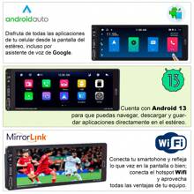 AUTOESTEREO VAK 3558 1 DIN 6.8" ANDROID CARPLAY CAMARA GPS - Negro - Ver 3