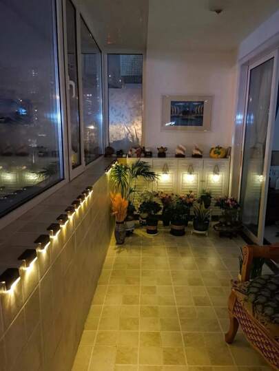 Outdoor Solar Powered Led Fence Light Waterproof Stairway Light For Yard, Fence, Stairway, Garden Decoration Landscape Lighting