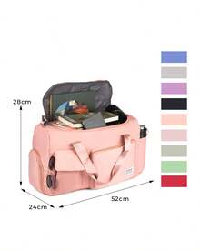 Bolsa Mala Feminina E Masculina Para Viagem Academia - Rosa chiclete - Visão 4