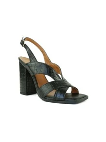 Women Heeled Sandals - Negro - Ver 4