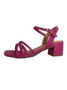 Women Heeled Sandals - Màu Hồng Tươi - Xem 1