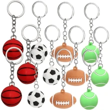 Cute 1pc/5pcs Men's Miniature 3cm Simulation Keychain For Soccer, Basketball, Tennis, American Football And Car, Keychain Ring, Sport Souvenir And Gift Car Accessories Bag Charm Backpack For School Goth Y2k