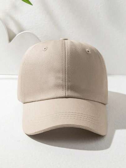 1pc Y2k Unisex Plain Adjustable Sunproof Breathable Baseball Cap, Suitable For Outdoor And Casual Wear