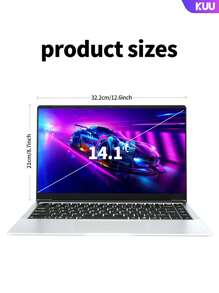 Máy tính xách tay KUU XBOOK-3 Máy tính PC RAM 8GB DDR4, Máy tính xách tay để bàn văn phòng 14,1 inch, Windows 11 với bộ xử lý Celeron J4125, WiFi băng tần kép (2,4G/5G), Mini HDTV, Không dây 5.0, Lật 180 độ, Máy tính xách tay nhẹ Ba bộ chuyển đổi phổ biến: Hoa Kỳ, Vương quốc Anh và EU - Phích cắm loại C của EU (220-240V) - Xem 5