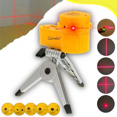 Nível Laser Nivelador Giratório com Tripé Abs Profissional 360 linha cruz