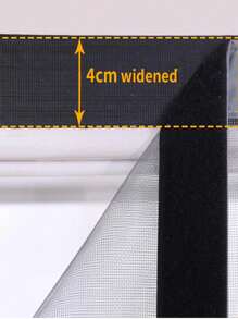 Magnetic Mosquito Net Door Curtain For Home Bedroom With Self-Adhesive Design, Side Opening, No Need To Drill, High Density Mesh, Black - Gray Left Open - View 5