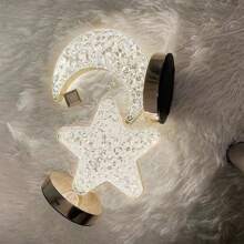 1入現代簡約風格的星月形桌燈裝飾,適用於野營、派對、夜光氛圍等,帶有觸控開關的溫暖白光,適用於臥室、客廳、讀書間、家庭影院,是家人、朋友或伴侶的絕佳禮物 - 彩色 - 查看 7