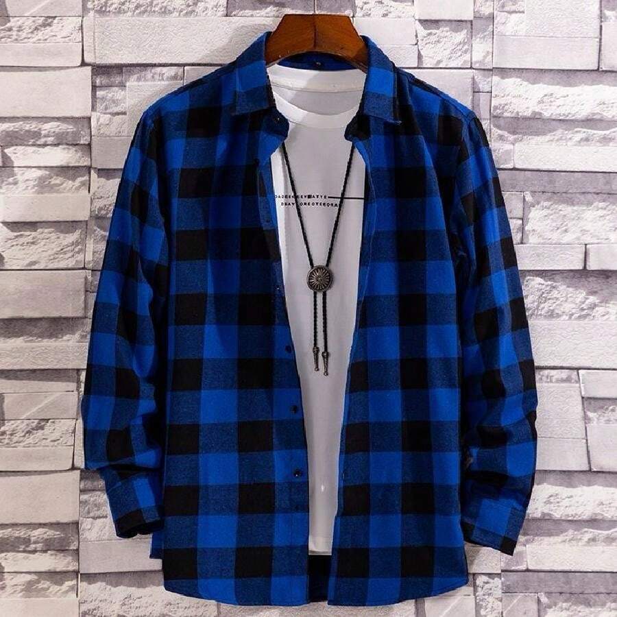 Men Shirts - Royal Blue - View 1
