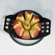 1 st. , Äpple Skärare , Kök Äpple Avdelare , Återanvändbar Äpple Urkärnare , Kreativ Fruktskärare , Rostfritt Stål Fruktskärare , Fruktskärare , Köksprylar , Kök Tillbehör , Köksredskap - Svart - Visa 4