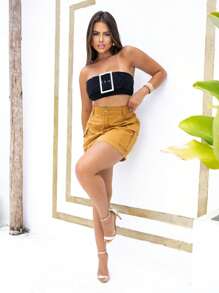 Women Skirts - Lạc đà - Xem 3